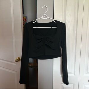 Elegant Black Long Sleeve Top